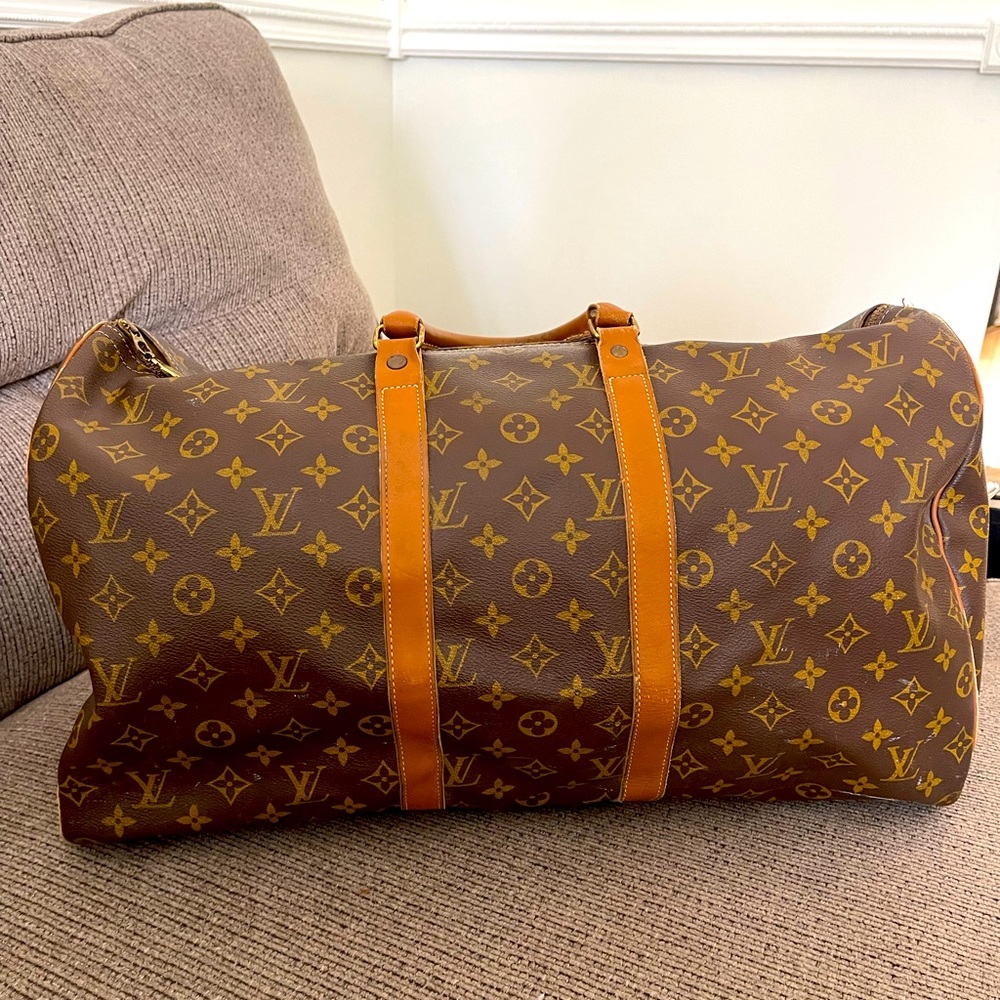 Louis Vuitton 1970s vintage large travel bag ,